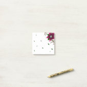 Grillige Bloem en Bladeren Post-it® Notes (Op bureau)