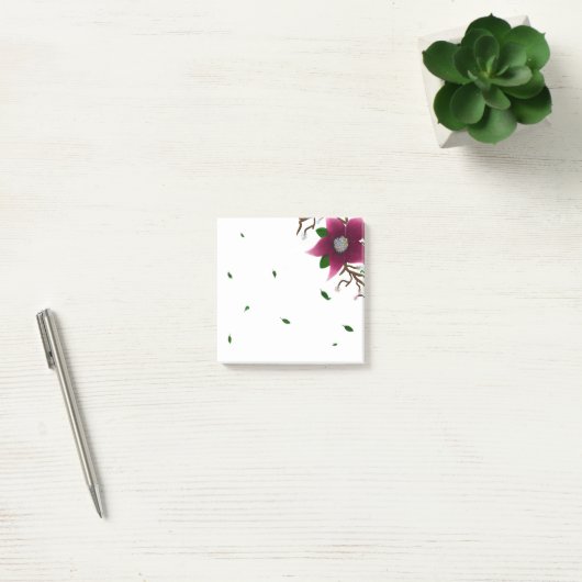 Grillige Bloem en Bladeren Post-it® Notes (Kantoor)