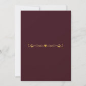 Grillige Bloem Gothic Quinceanera Uitnodiging (Achterkant)
