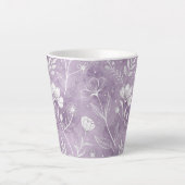 Grillige Bloem Latte Mok (Voorkant)