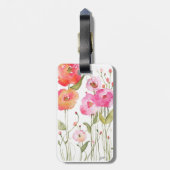 Grillige Bloemen Acrylaat Bagage Label (Achterkant verticaal)