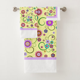 Grillige Bloemen Bad Handdoek