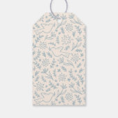 Grillige Bloemen Bedankt Label Blauw Cadeaulabel (Achterkant)