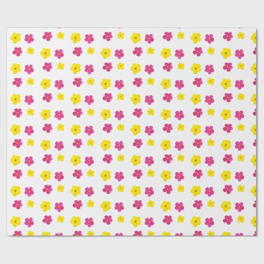 grillige bloemen cadeaupapier (Vlak)