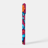 Grillige bloemen en vlinders iPhone 15 case (Rechterkant)