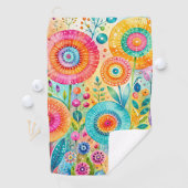 Grillige Bloemen Golfhanddoek (Insitu)