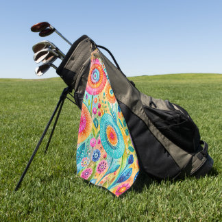Grillige Bloemen Golfhanddoek