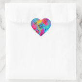 GRILLIGE BLOEMEN, GOUDEN VLINDER HART MONOGRAM STICKER (Tas)