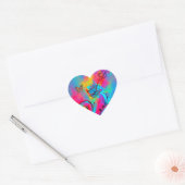 GRILLIGE BLOEMEN, GOUDEN VLINDER HART MONOGRAM STICKER (Envelop)