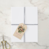 Grillige Bloemen in een Pot Cute - Feestje Cadeaulabel (Met Touw)