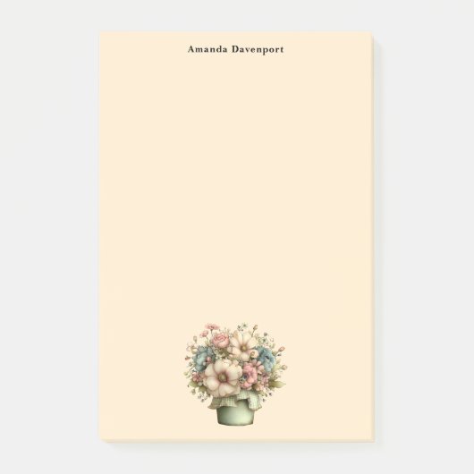 Grillige Bloemen in een Pot Cute Post-it® Notes (Voorkant)
