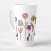 Grillige Bloemen Latte Mok (Linkerhoek)