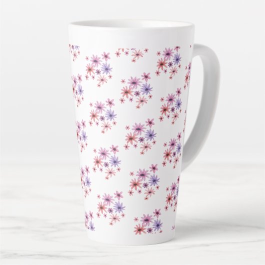 Grillige Bloemen Latte Mok (Rechterhoek)