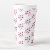 Grillige Bloemen Latte Mok (Voorkant)