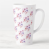 Grillige Bloemen Latte Mok (Rechts)