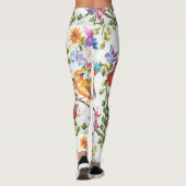 GRILLIGE BLOEMEN MET EEN GELE VOGEL LEGGINGS (Achterkant)