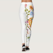 GRILLIGE BLOEMEN MET EEN GELE VOGEL LEGGINGS (Achterkant)