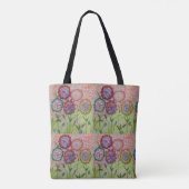 Grillige Bloemen Tote Bag (Achterkant)
