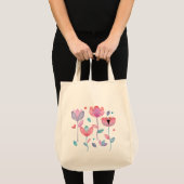Grillige Bloemen Tote Bag (Voorkant (product))