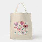 Grillige Bloemen Tote Bag (Achterkant)