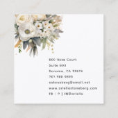 grillige bloemenbloesem vierkante visitekaartje (Achterkant)