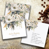 grillige bloemenbloesem vierkante visitekaartje