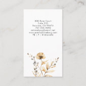grillige bloemenbloesem visitekaartje (Achterkant)