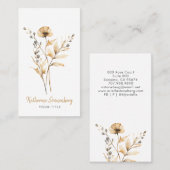 grillige bloemenbloesem visitekaartje (Voorkant / Achterkant)