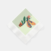 Grillige bloemendragonfly ontwerp servet (Hoek)