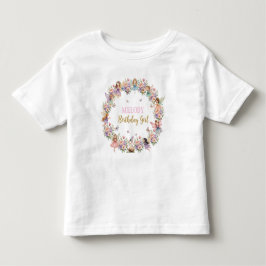 Grillige bloemenfee-tuin verjaardag  kinder shirts