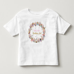 Grillige bloemenfee-tuin verjaardag  kinder shirts