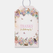 Grillige bloemenfee verjaardag Dank Je Geschenklab Cadeaulabel (Voorkant)
