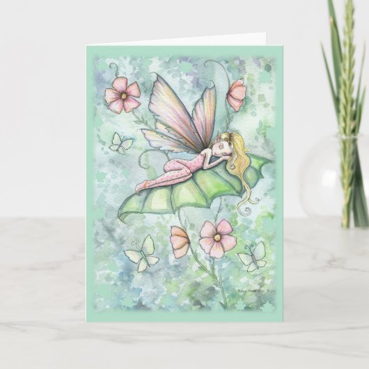Grillige Bloemenfee Wenskaart Kaart (Voorkant)