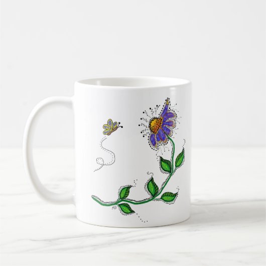 Grillige Bloemenmok Koffiemok (Links)