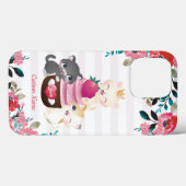 Grillige bloemige cartoon katten aardbeien cupcake Case-Mate iPhone case (Achterkant (horizontaal))