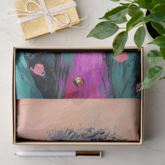 grillige bloemige struisvogel decoupage tissuepapier (Geschenk)