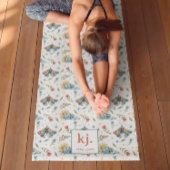 grillige bloemmotten | Monogram Yogamat