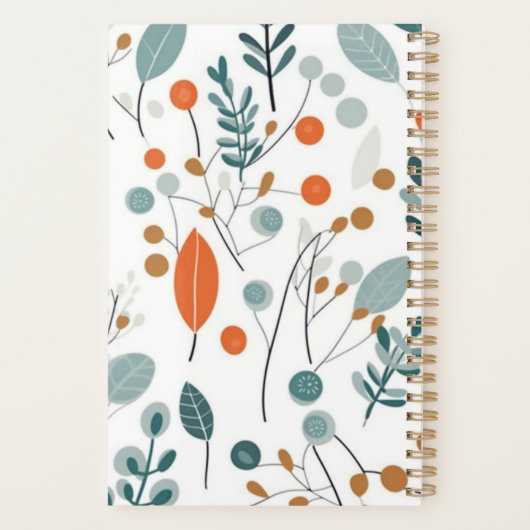 grillige bloempatronen planner (Achterkant)