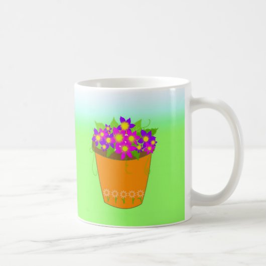 Grillige Bloempot Koffiemok (Rechts)