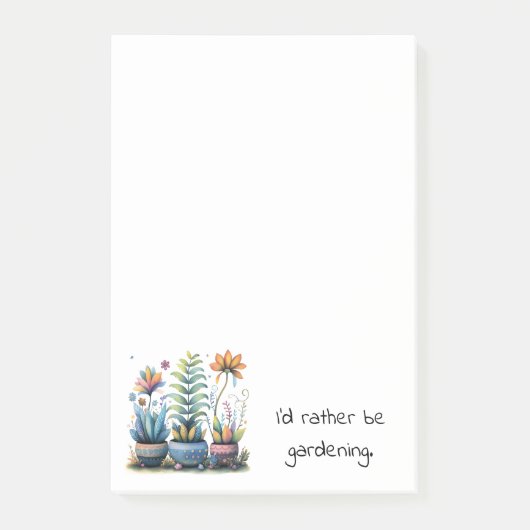 Grillige Bloempotten Ik Gaan Liever Garen Post-it® Notes (Voorkant)