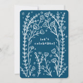 Grillige Bloemranken Mooie Verjaardagsfeestje Op M Kaart (Voorkant)