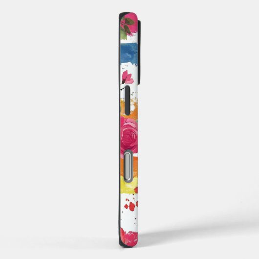 grillige bloemstrepen Case-Mate iPhone case (Achterkant / Rechts)