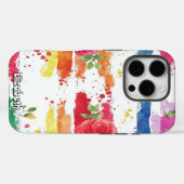 grillige bloemstrepen Case-Mate iPhone case (Achterkant (horizontaal))