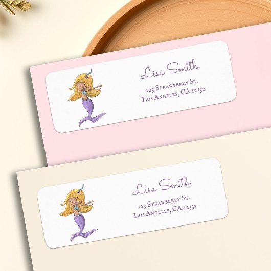 Grillige Blonde Zeemeermin Dansend Retouradres Etiket