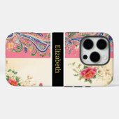 Grillige Blush en Pastel Paisley Bloesems Case-Mate iPhone Case (Achterkant (horizontaal))