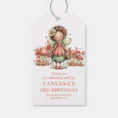 Grillige Blush Fee 2e Verjaardag Favor Geschenklab Cadeaulabel (Achterkant)