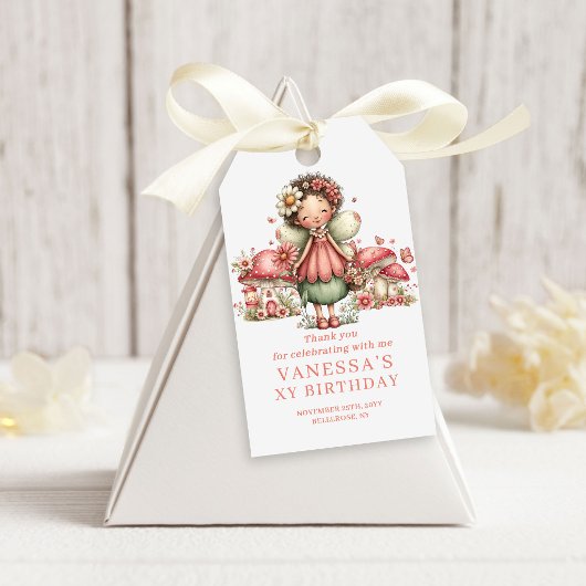 Grillige Blush Fee 2e Verjaardag Favor Geschenklab Cadeaulabel