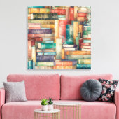 Grillige Boeken Canvas Kunst (Insitu (Woonkamer))