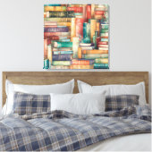 Grillige Boeken Canvas Kunst (Insitu (Slaapkamer))