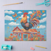 Grillige Boerderijhaan Tissuepapier (Craft)
